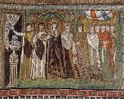 unknow artist The Empress Theodora and Her Court Spain oil painting reproduction
